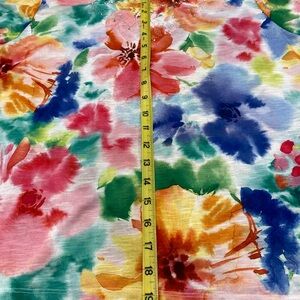 Vibrant Floral Tie-Dye Fabric